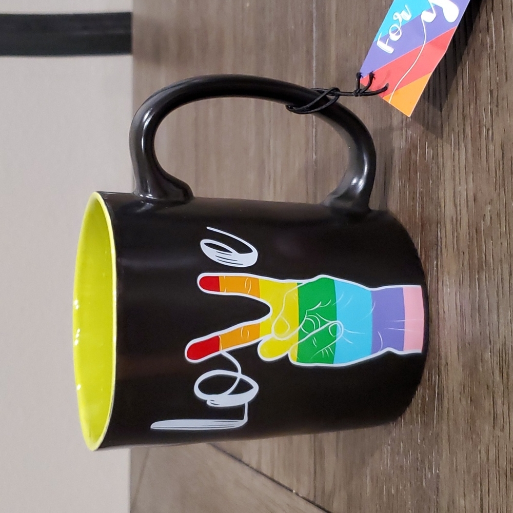 Sheffield Home LOVE, Peace Sign, Rainbow Mug
